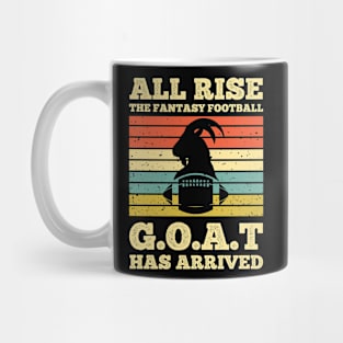 All Rise Fantasy Football Goat Arrived League Champion Draft Mug